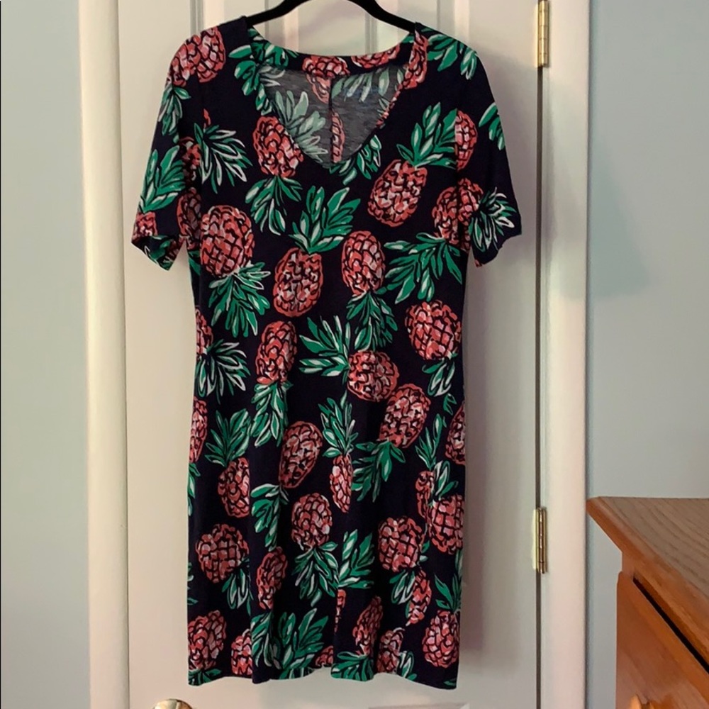 Draper James knit pineapple dress M (runs small)